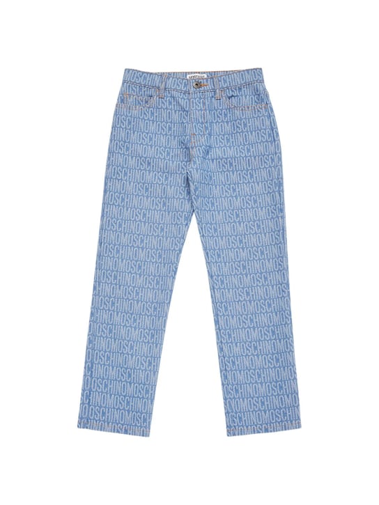 Moschino: Jeans de denim de algodón - Denim - kids-boys_0 | Luisa Via Roma