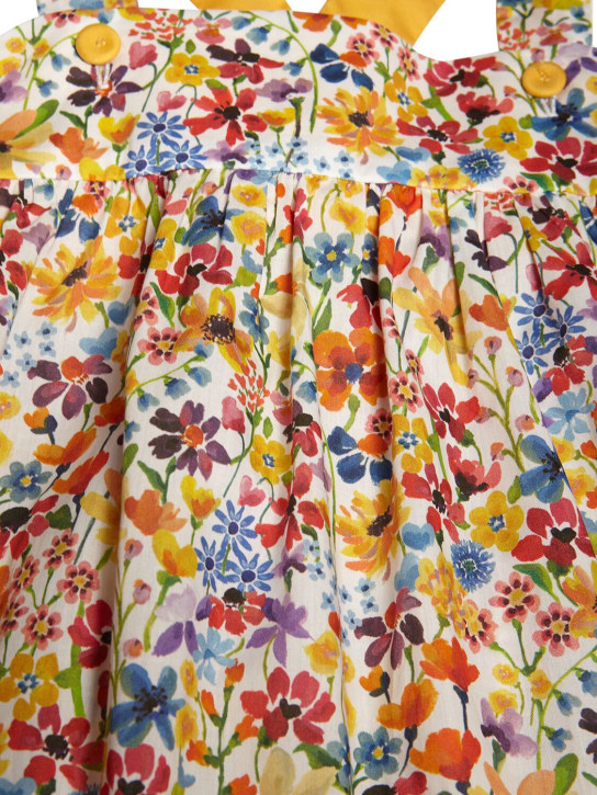 Il Gufo: Liberty cotton poplin dress - Yellow - kids-girls_1 | Luisa Via Roma