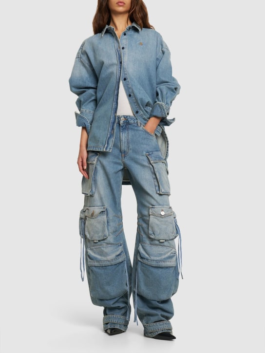 The Attico: LVR Exclusive Jeans cargo anchos - Azul - women_1 | Luisa Via Roma