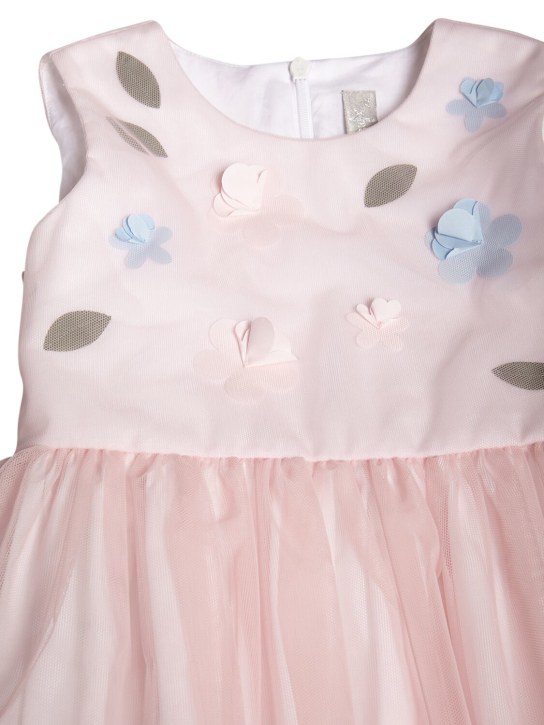 Il Gufo: Tulle & cotton poplin party dress - Pink - kids-girls_1 | Luisa Via Roma