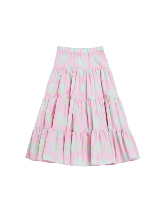Versace: Cotton poplin maxi skirt - Pink - kids-girls_0 | Luisa Via Roma