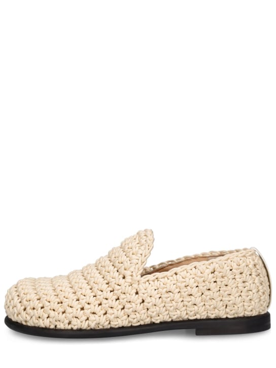 JW Anderson: 10mm Crochet loafers - Natural - women_0 | Luisa Via Roma