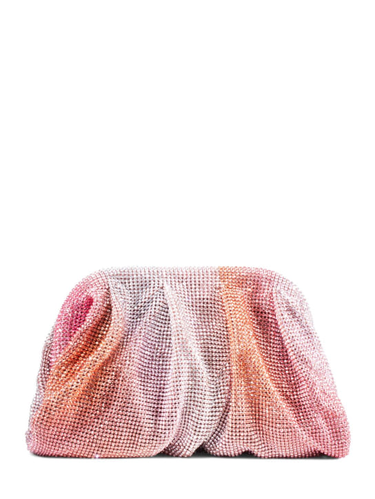 BENEDETTA BRUZZICHES: Venus La Petite rhinestone mesh clutch - Pink - women_0 | Luisa Via Roma