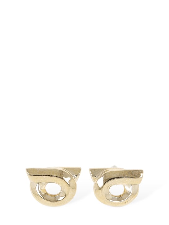 Ferragamo: New Gard 10D stud earrings - Gold - women_0 | Luisa Via Roma