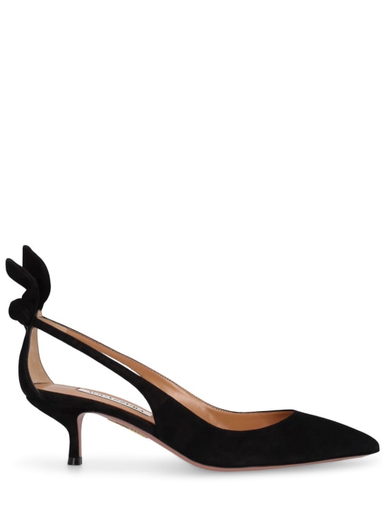 Aquazzura: Zapatos de tacón de ante 50mm - Negro - women_0 | Luisa Via Roma