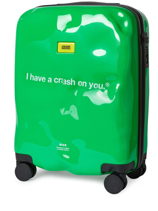 MSGM: MSGM x Crash Baggage Icon cabin luggage - Green - men_1 | Luisa Via Roma