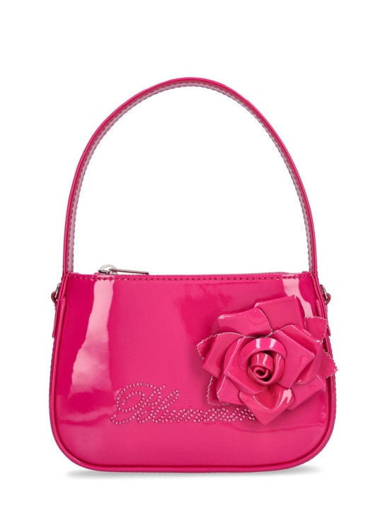 Blumarine: Patent leather top handle bag - Very Berry - women_0 | Luisa Via Roma