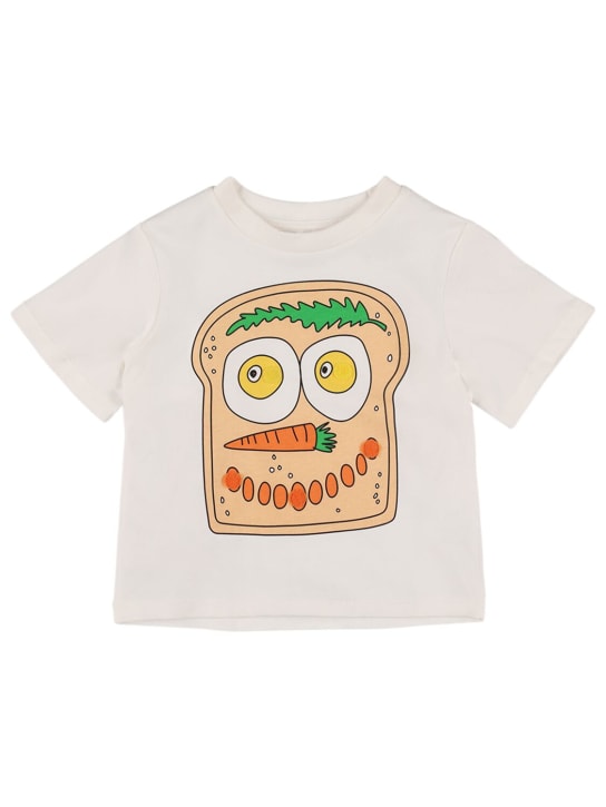 Stella Mccartney Kids: Bedrucktes T-Shirt aus Baumwolljersey - Weiß - kids-boys_0 | Luisa Via Roma