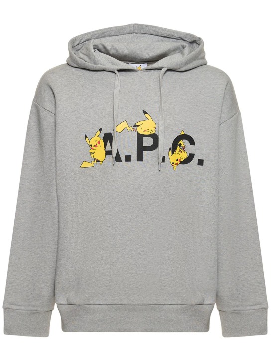 A.P.C.: A.P.C. x Pokémon organic cotton hoodie - Grey - men_0 | Luisa Via Roma