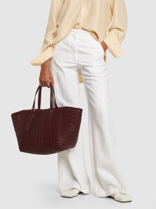 Anya Hindmarch: The Neeson Square leather tote bag - Rosewood - women_1 | Luisa Via Roma