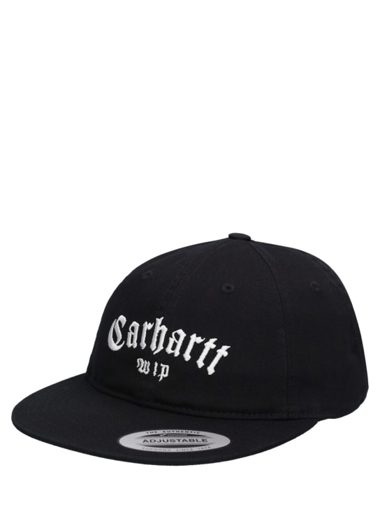 Carhartt WIP: Onyx six panel hat - Black/White - men_1 | Luisa Via Roma