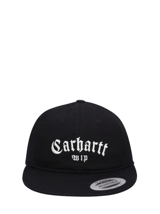 Carhartt WIP: Onyx six panel hat - Black/White - men_0 | Luisa Via Roma