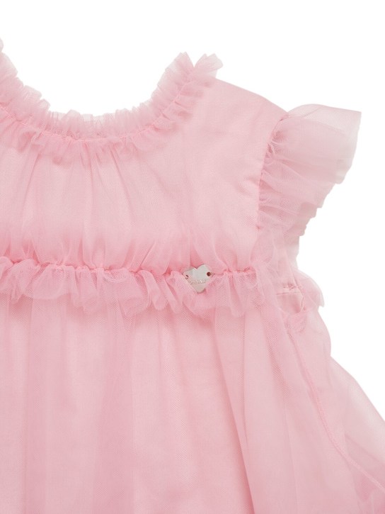 Monnalisa: Tulle dress w/ ruffles - Pink - kids-girls_1 | Luisa Via Roma