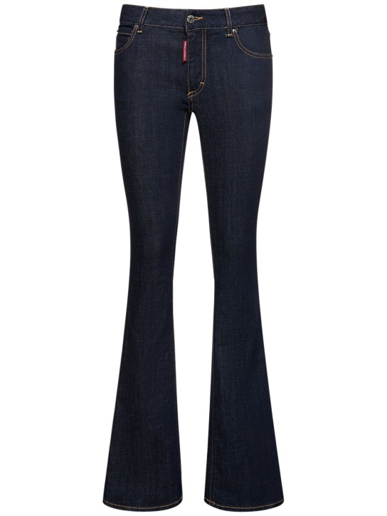 Dsquared2: Denim mid-rise flared jeans - Blue - women_0 | Luisa Via Roma