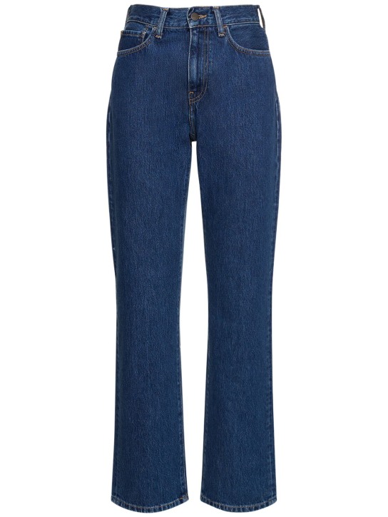 Carhartt WIP: Hochtaillierte Jeans „Noxon“ - Blue Stone Wash - women_0 | Luisa Via Roma