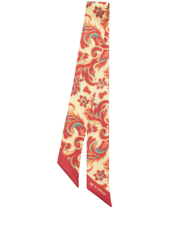 Etro: Printed silk bandeau - Multicolor - women_0 | Luisa Via Roma