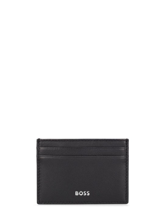 Boss: Randy leather card case - Black - men_0 | Luisa Via Roma