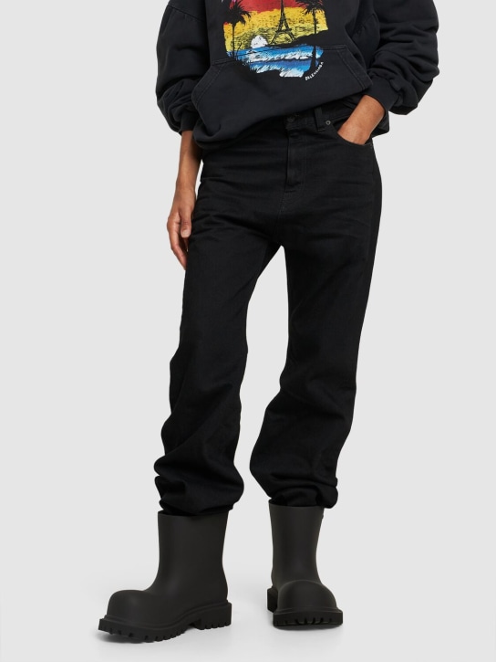 Balenciaga: 55mm Steroid rubber boots - Black - women_1 | Luisa Via Roma