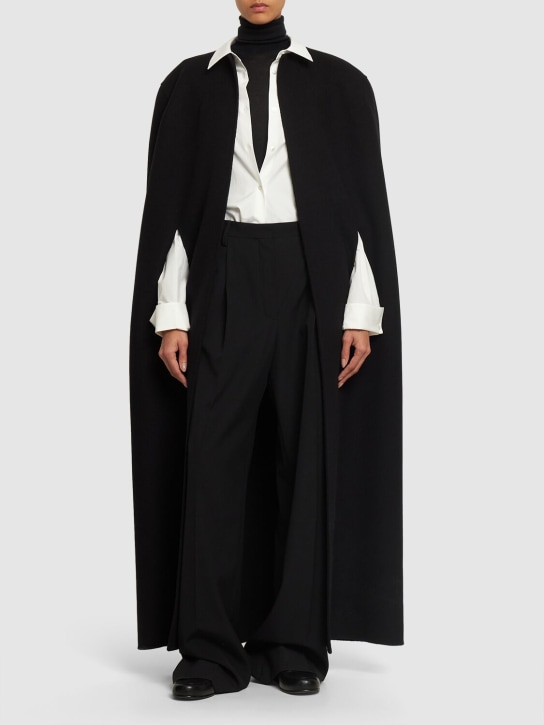 The Row: Milda cashmere coat - Black - women_1 | Luisa Via Roma