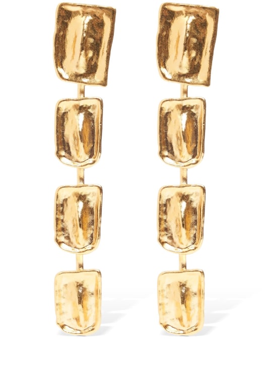 Tom Ford: Maxi long drop earrings - Antique Gold - women_0 | Luisa Via Roma