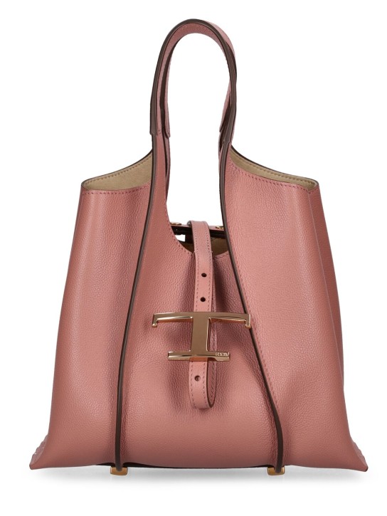 Tod's: Mini T Shopping leather bag - Glicine - women_0 | Luisa Via Roma
