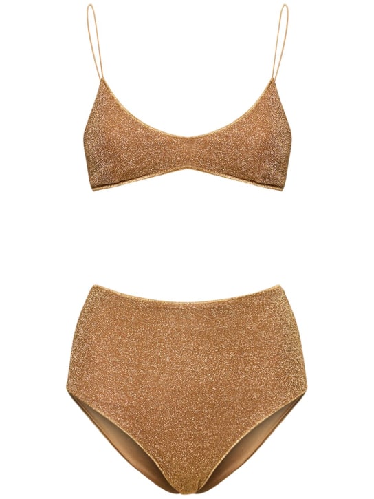 Oséree Swimwear: Bikini vita alta Lumière - Oro - women_0 | Luisa Via Roma