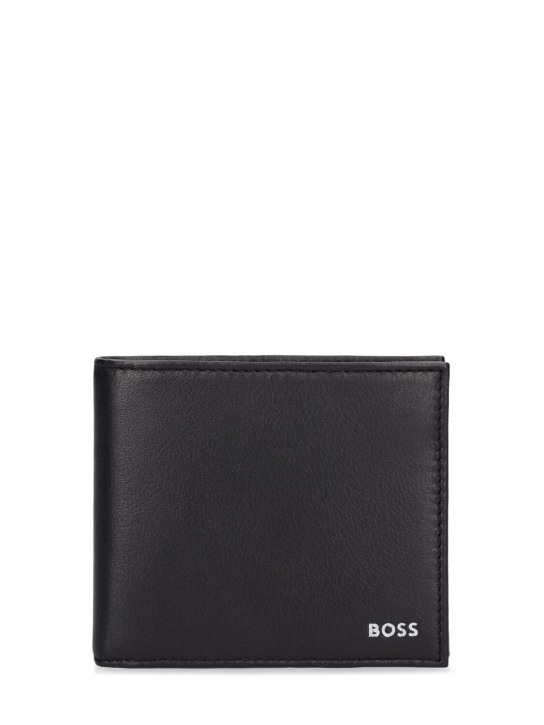 Boss: Randy leather wallet - Black - men_0 | Luisa Via Roma