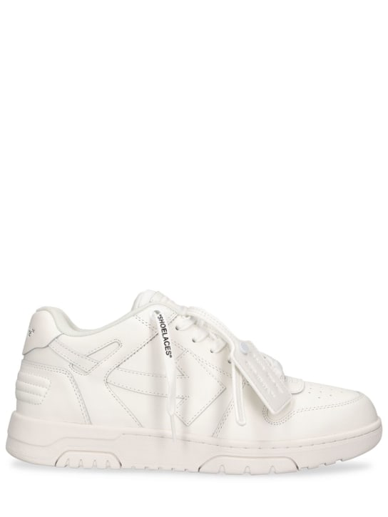 Off-White: 30mm Out Of Office leather sneakers - White - women_0 | Luisa Via Roma