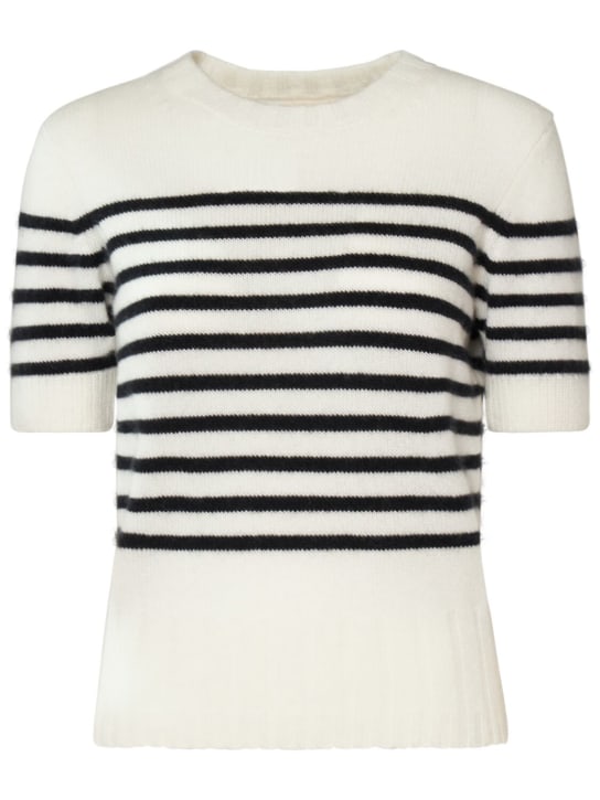 Khaite: Luphia cashmere sweater - White/Black - women_0 | Luisa Via Roma