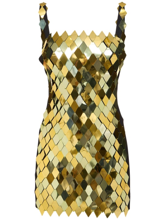 The Attico: Rue sequined sleeveless mini dress - Gold - women_0 | Luisa Via Roma