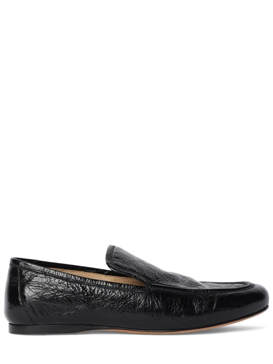 Khaite: 10mm Alessia leather loafers - Black - women_0 | Luisa Via Roma