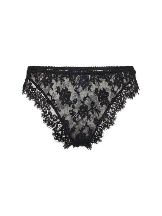 Dolce&Gabbana: Lace briefs - Black - women_0 | Luisa Via Roma