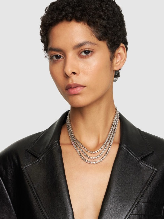 Rosantica: Vetro crystal collar necklace - Silver - women_1 | Luisa Via Roma