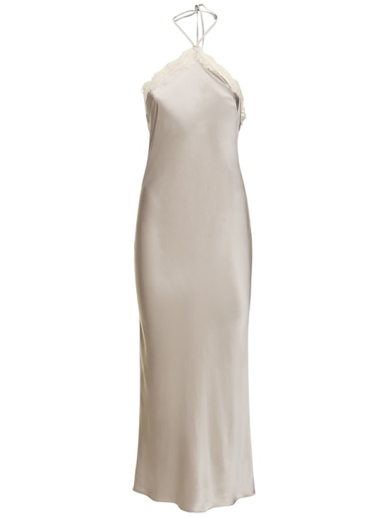 Reformation: Aara silk long dress - Grey - women_0 | Luisa Via Roma