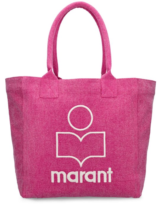 Isabel Marant: Small Yenky canvas tote bag - Pink - women_0 | Luisa Via Roma