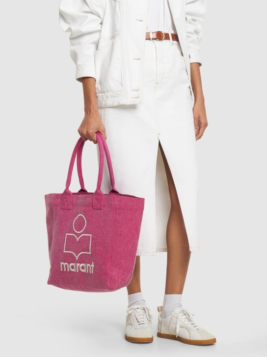Isabel Marant: Small Yenky canvas tote bag - Pink - women_1 | Luisa Via Roma