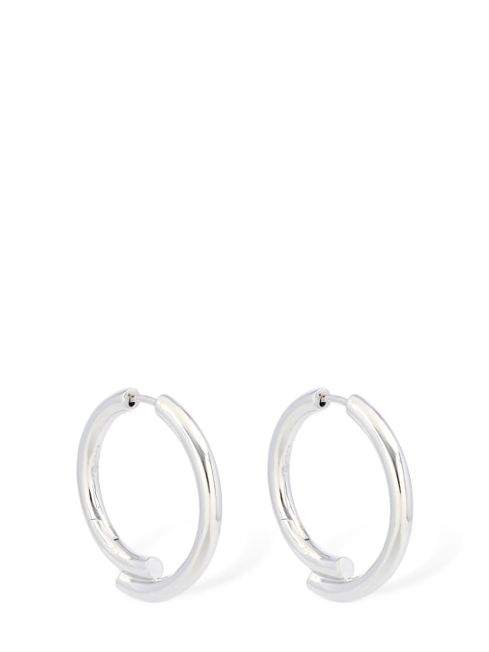 Otiumberg: Silver Chaos hoop earrings - Silver - women_0 | Luisa Via Roma