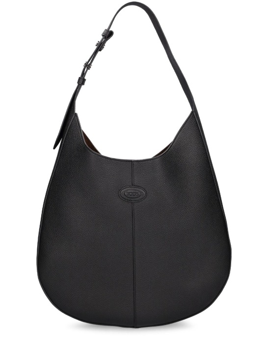 Tod's: Small Sacca Oboe leather bag - Black - women_0 | Luisa Via Roma