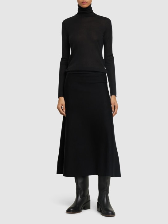 Gabriela Hearst: Costa cashmere & silk knit sweater - Black - women_1 | Luisa Via Roma