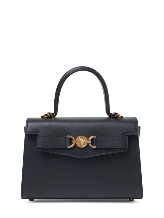 Versace: Handtasche aus Leder „Medium Medusa ‘95“ - Schwarz - women_0 | Luisa Via Roma