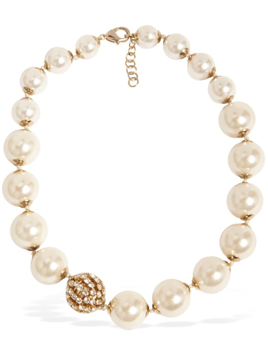 Rosantica: Halskette mit Perlenimitat „Bucaneve“ - Weiß/Kristall - women_0 | Luisa Via Roma