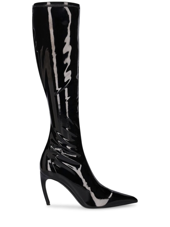 Ferragamo: 85mm Bri fabric boots - Black - women_0 | Luisa Via Roma