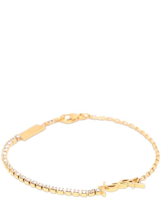 Saint Laurent: Brass chain bracelet - Gold - women_1 | Luisa Via Roma