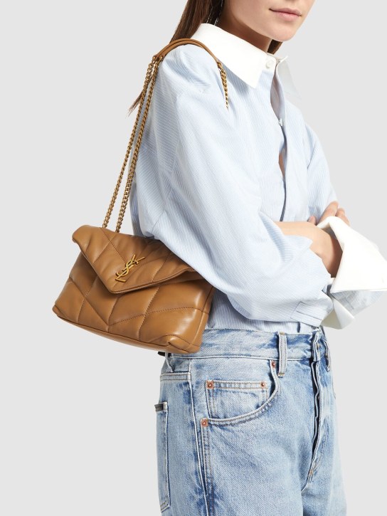 Saint Laurent: Mini Toy Puffer leather shoulder bag - women_1 | Luisa Via Roma