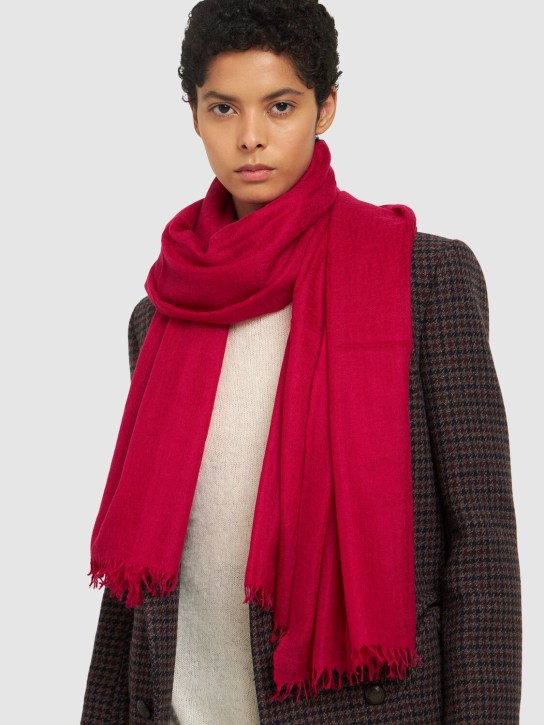 Isabel Marant: Alette cashmere scarf - Raspberry - women_1 | Luisa Via Roma