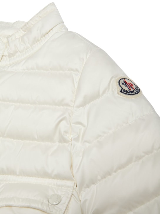Moncler: Lans nylon down jacket - White - kids-girls_1 | Luisa Via Roma