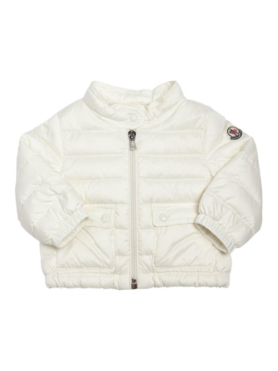 Moncler: Lans nylon down jacket - Bianco - kids-boys_0 | Luisa Via Roma