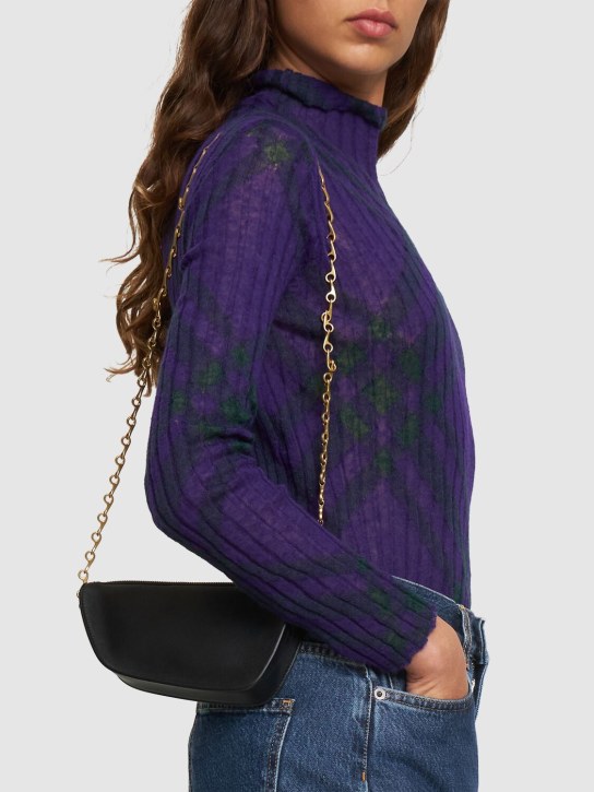 Burberry: Micro Shield shoulder bag w/ chain - Black - women_1 | Luisa Via Roma