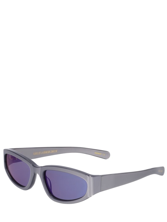 Flatlist Eyewear: Occhiali da sole Veneda Carter Daze - Metallic Silver - men_1 | Luisa Via Roma