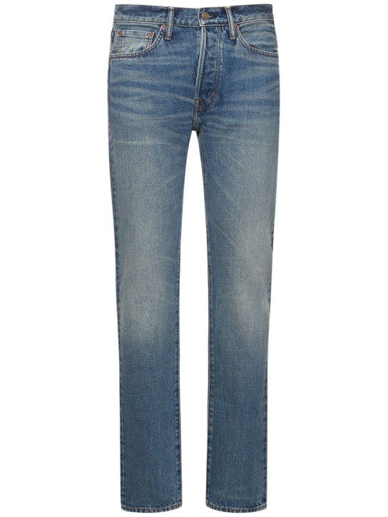 Tom Ford: Authentic slevedge standard fit jeans - Blu - men_0 | Luisa Via Roma